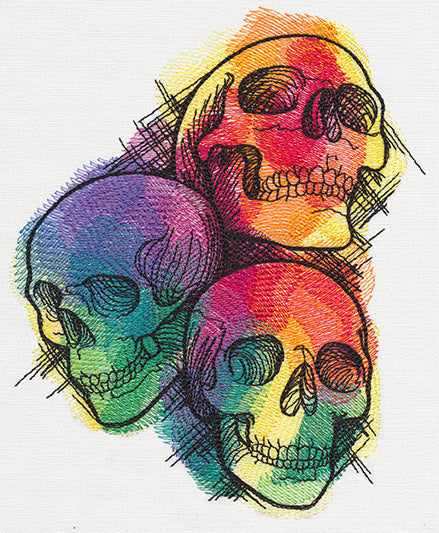 Rainbow Skull Trio