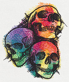 Rainbow Skull Trio