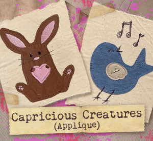 Capricious Creatures (Applique) (Design Pack)