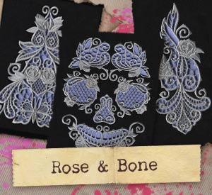 Rose & Bone (Cutwork) (Design Pack)