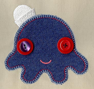 Button Buddy - Octopus (Applique)