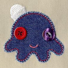 Button Buddy - Octopus (Applique)