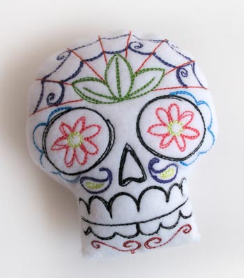 Sugar Skull Pincushion (Stuffed)