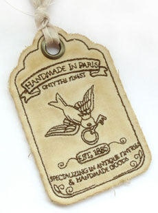 Handmade in Paris Tag (In the Hoop)