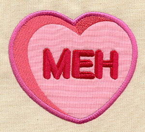 Meh Conversation Heart (Applique)