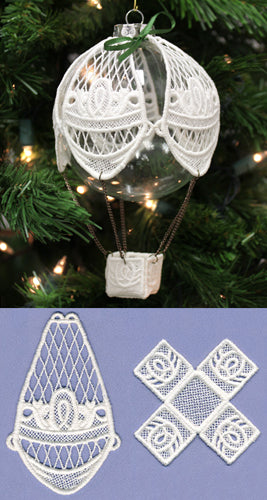 Hot Air Balloon Ornament Cover (Lace)