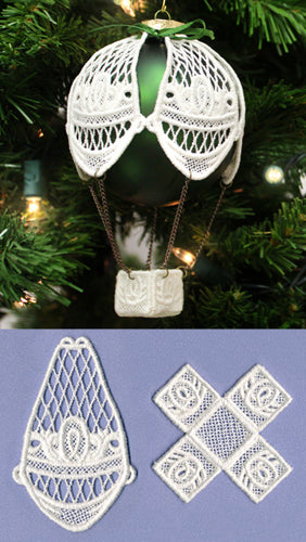 Hot Air Balloon Ornament Cover (Lace)