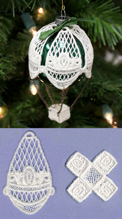 Hot Air Balloon Ornament Cover (Lace)
