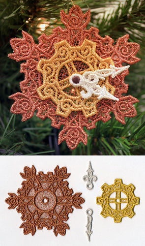 Clockwork Snowflake Ornament (Lace)