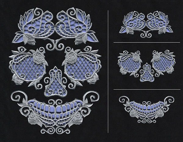 Rose & Bone - Skull (Cutwork) (Split)