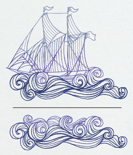 Ship and Waves (Split)