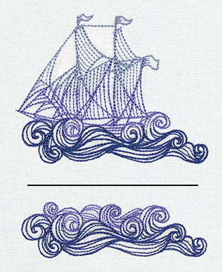 Ship and Waves (Split)