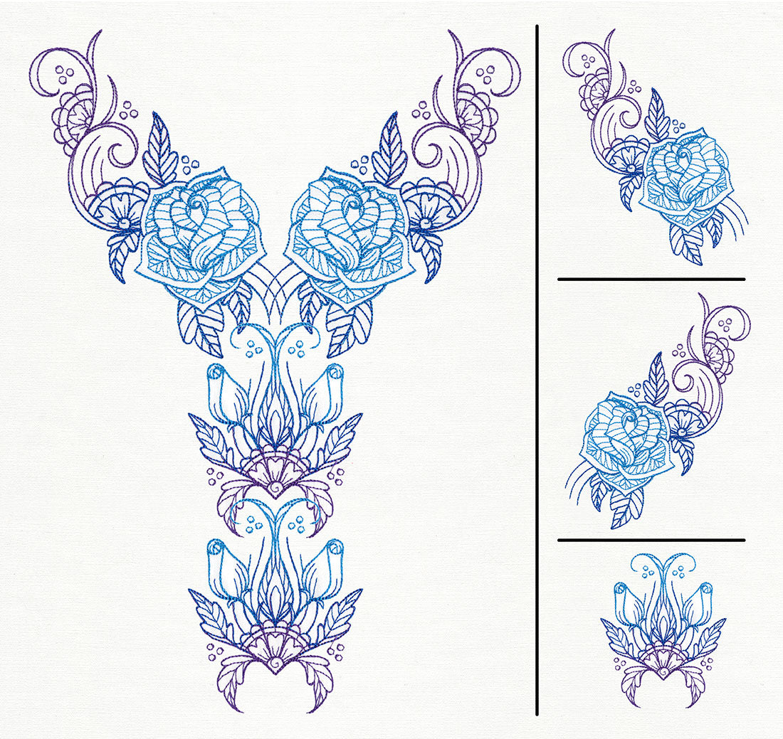 Delicate Bloom Neckline (Split)