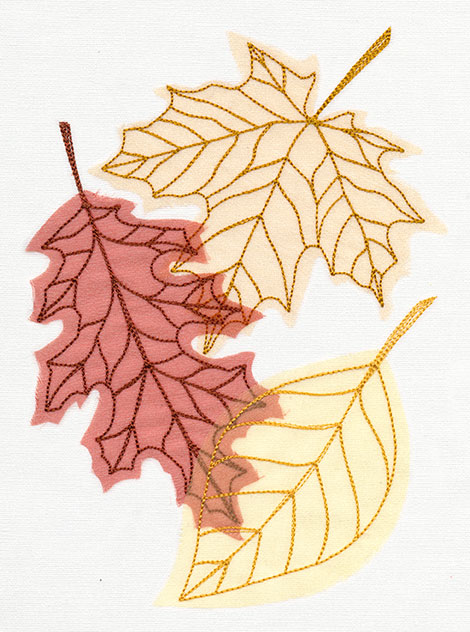 Diaphanous Autumn Leaves (Applique)