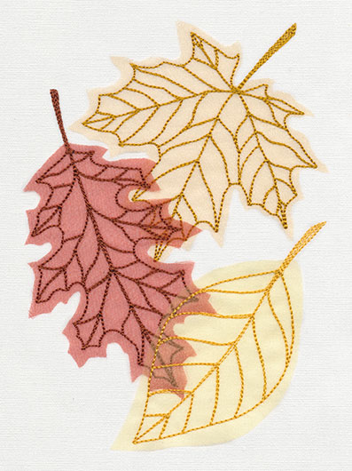 Diaphanous Autumn Leaves (Applique)