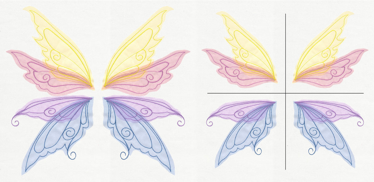 Sheer Magic Wings (Applique) (Split)