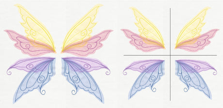 Sheer Magic Wings (Applique) (Split)