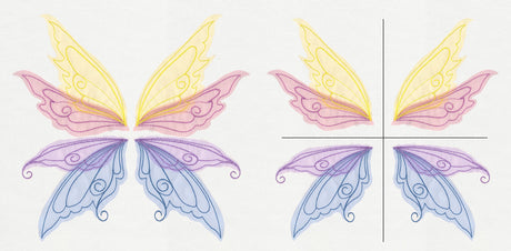 Sheer Magic Wings (Applique) (Split)