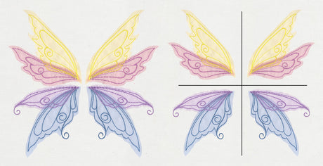 Sheer Magic Wings (Applique) (Split)