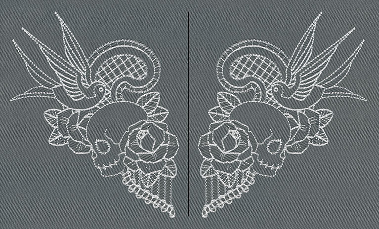 Folk Tattoo Neckline (Split)