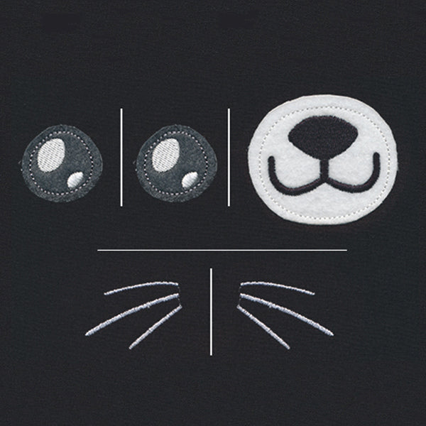 Noggin Nanimals - Kitty Face (Applique) (Split)