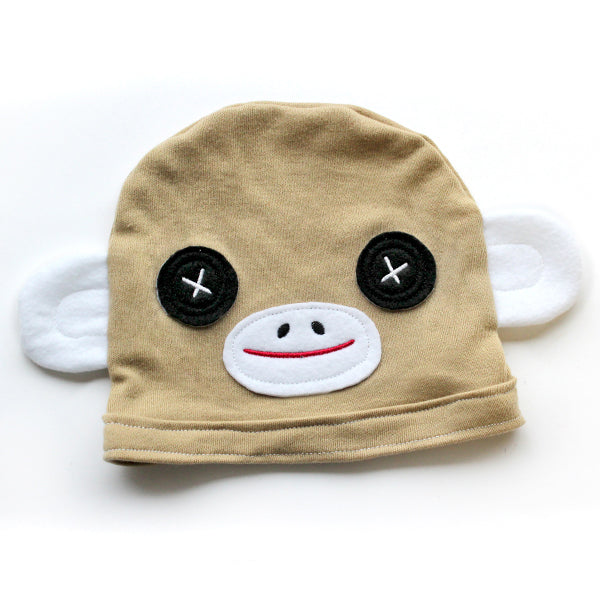 Noggin Nanimals - Sock Monkey Face (Applique)