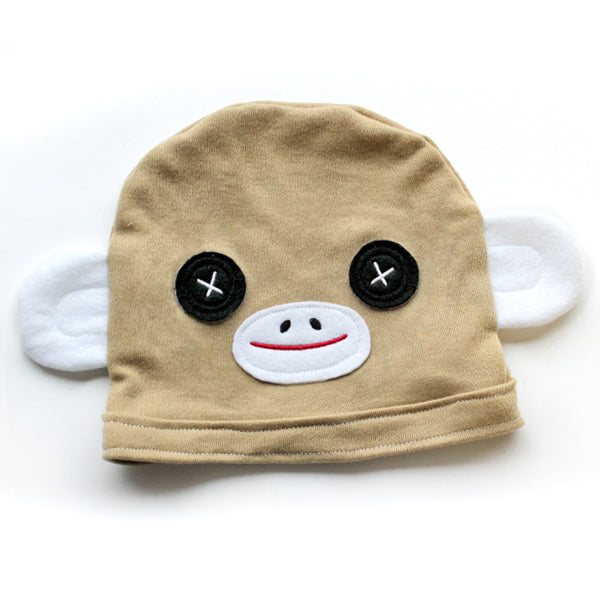 Noggin Nanimals - Sock Monkey Face (Applique)