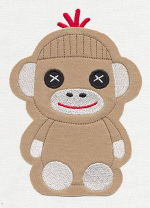 Noggin Nanimals - Sock Monkey (Applique)