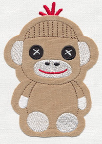 Noggin Nanimals - Sock Monkey (Applique)