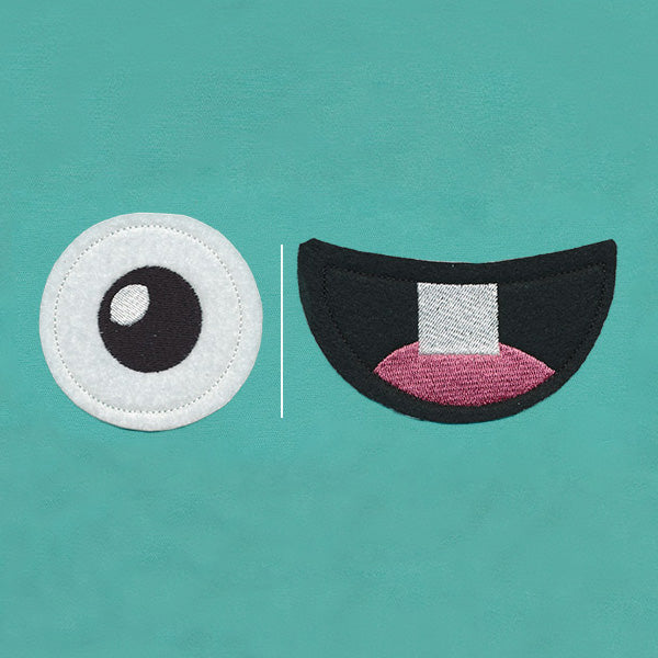 Noggin Nanimals - Monster Face (Applique) (Split)