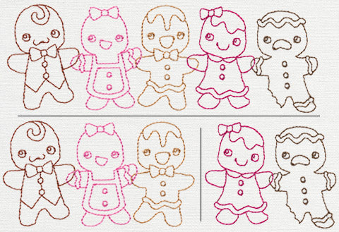 Gingerbread Kids Border (Split)