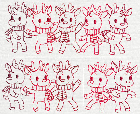 Prancing Reindeer Border (Split)
