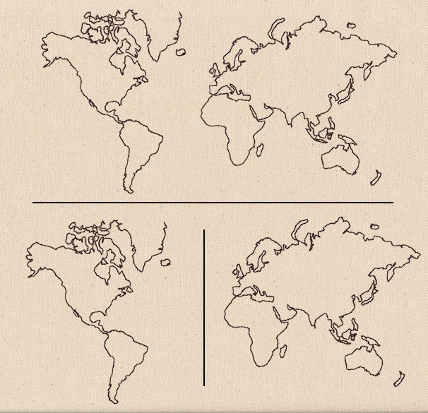 Wanderlust - World Map (Split)