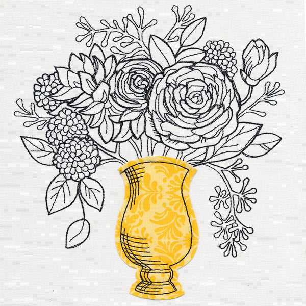 Engraved Vase (Applique)