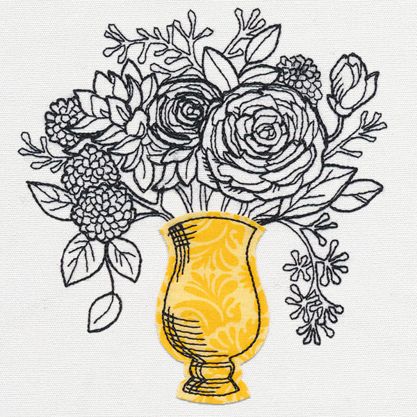 Engraved Vase (Applique)