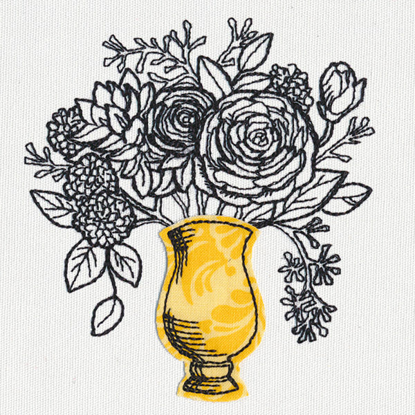 Engraved Vase (Applique)