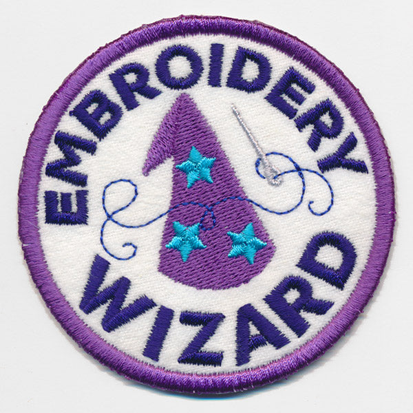 Crafty Merit Badges - Embroidery Wizard (Patch)