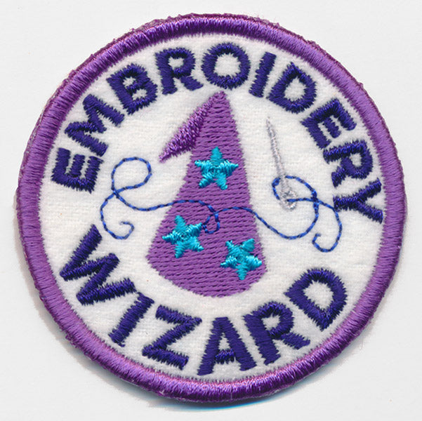 Crafty Merit Badges - Embroidery Wizard (Patch)