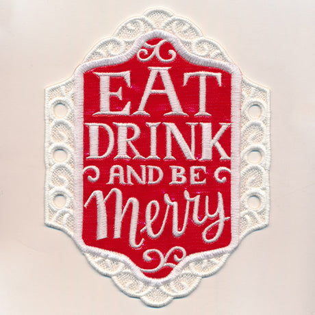 Be Merry Bottle Label (In the Hoop)