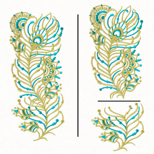 Bohemian Gold - Peacock Feather (Split)