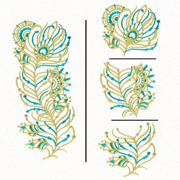 Bohemian Gold - Peacock Feather (Split)