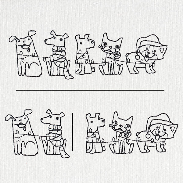 Tangled Pups Border (Split)