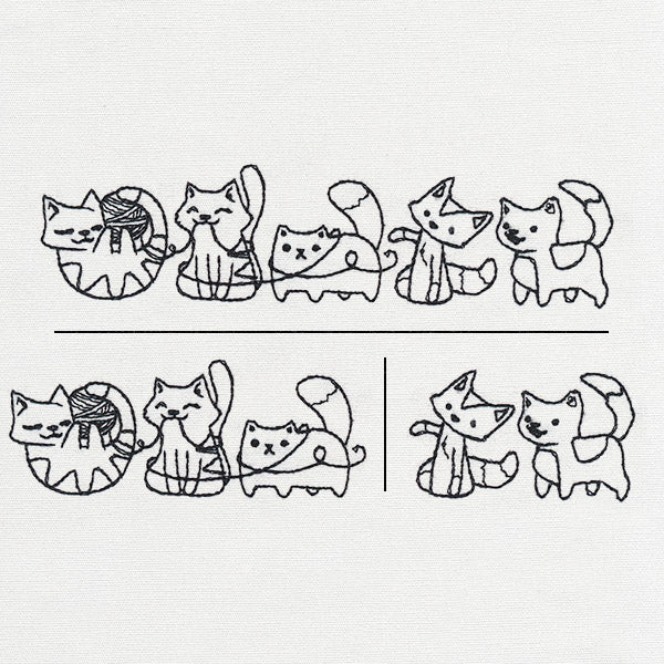 Playful Kittens Border (Split)