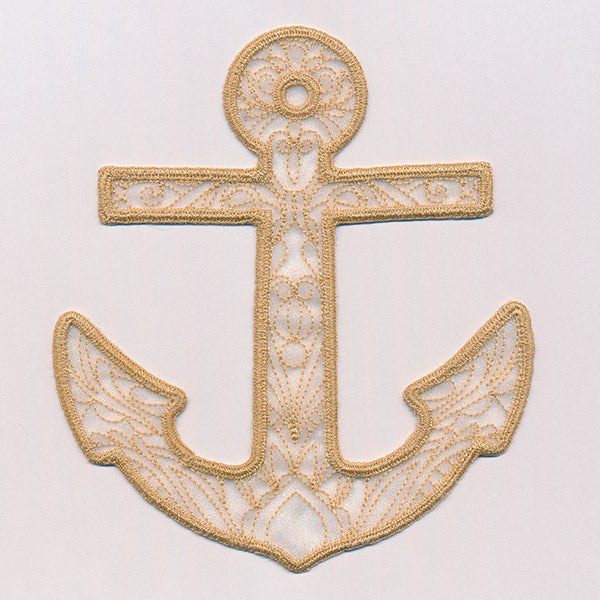 Sea Glass - Anchor (Freestanding Organza)