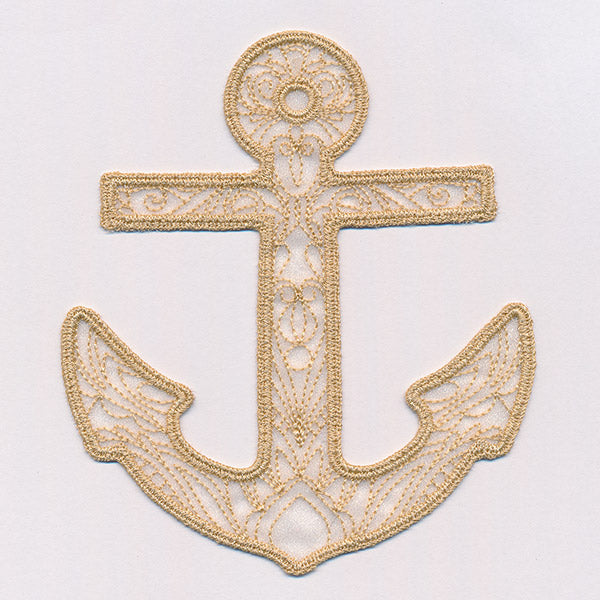 Sea Glass - Anchor (Freestanding Organza)