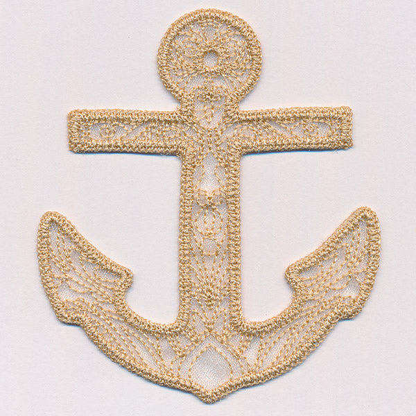 Sea Glass - Anchor (Freestanding Organza)