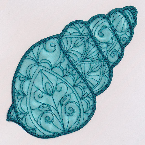 Sea Glass - Spiral Shell (Freestanding Organza)