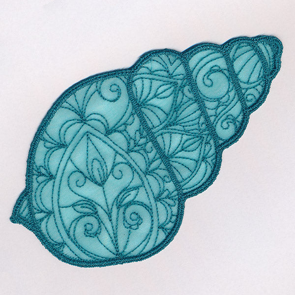 Sea Glass - Spiral Shell (Freestanding Organza)