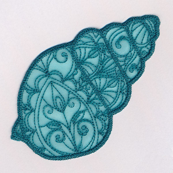 Sea Glass - Spiral Shell (Freestanding Organza)