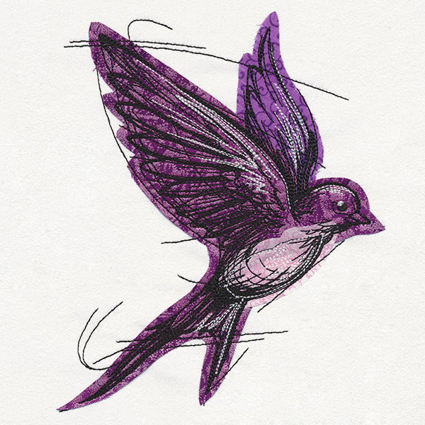 Sketched Swallow (Applique)